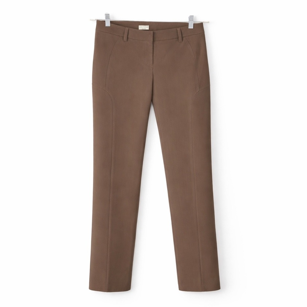 Brunello Cucinelli Brown High Waist Quiet Luxury Slim Fit Dress Pants I40 US 4